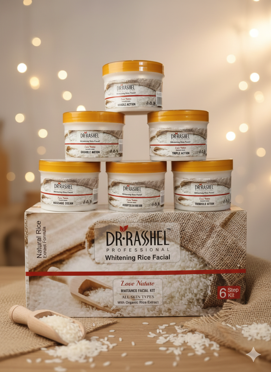 DR.RASSHEL professional rice WHITENING 6 pecs set